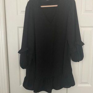 ZARA V neck black dress XXL